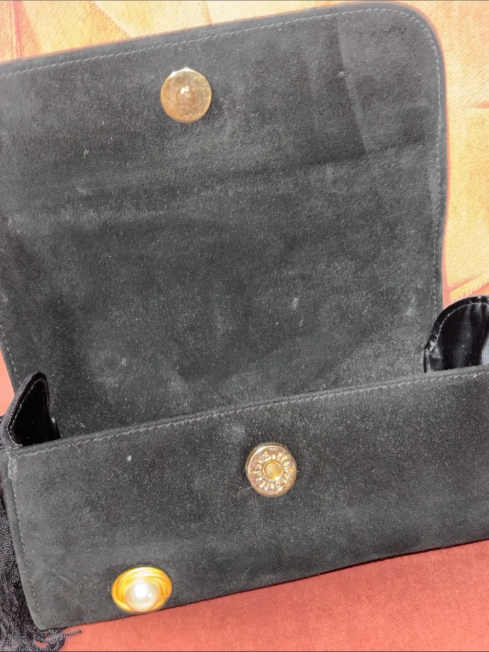Vintage Susan Gail evening bag pearl detail small crossbody elegant timeless - Picture 10 of 15
